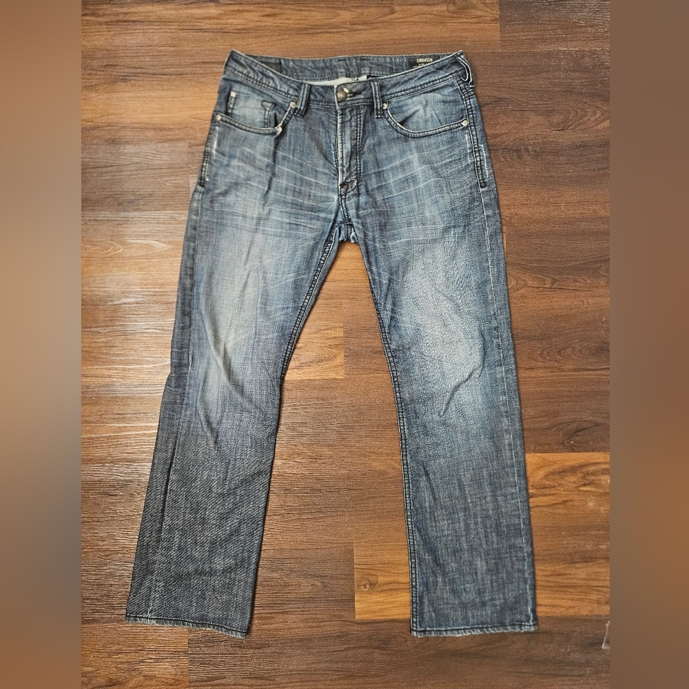 Buffalo Driven David Bitton Men's 35 x 32 Dark Wash Jeans